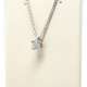 Chain And Pendant In 18K White Gold With Diamond 0,24 Cts