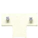 Clous d'oreilles Or Blanc 18 Kl. 0,10 CT