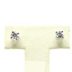 Clous d'oreilles Or Blanc 18 Kl. 0,40 CT