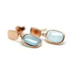 Boucles d'oreilles en or 18kt quartz