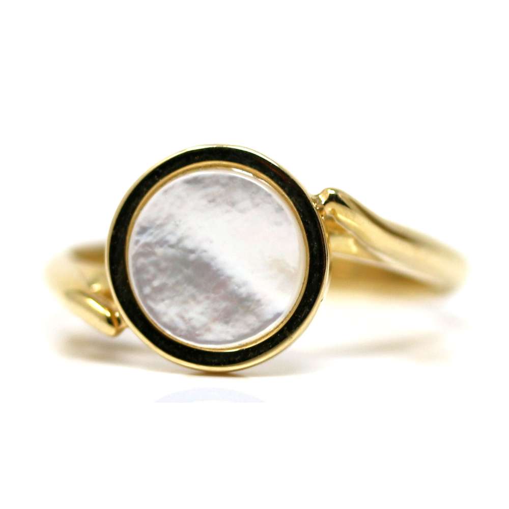 Ring 18K Gold Mother of Pearl