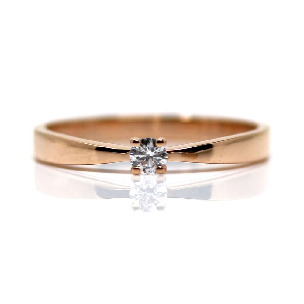 Engagement ring 18K Gold 0.10Ct