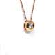 Chain And Pendant In 18K Rose Gold With Diamond 0,10Cts