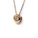 Chain And Pendant In 18K Rose Gold With Diamond 0,10Cts