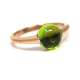 Or Rose 18Kl Anneau Quartz Vert