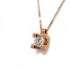 Chain And Pendant In 18K Rose Gold With Diamond 0,16 Cts