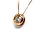 Chain And Pendant In 18K Rose Gold With Diamond 0,21 Cts