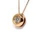 Chain And Pendant In 18K Rose Gold With Diamond 0,30 Cts