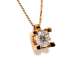 Chain And Pendant In 18K Rose Gold With Diamond 0,40 Cts