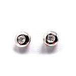 Pendientes Oro blanco 18kte 0.10CT