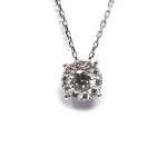 Kette und Anhänger Weißgold 18k 0.27Ct.