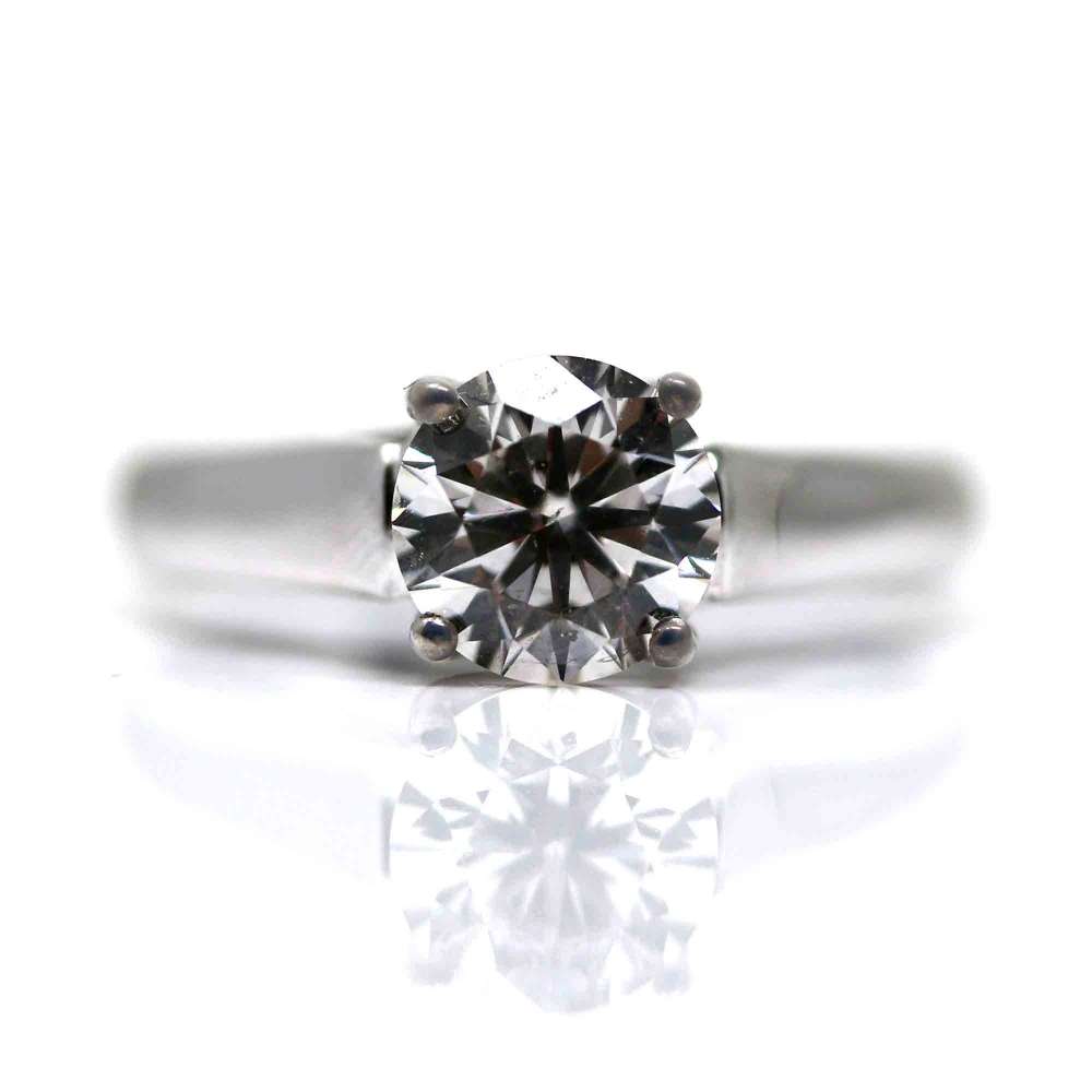Engagement Ring White Gold Diamond 0.60 Ct