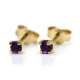 Yellow Gold and Amethyst Earrings