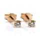 Rose Gold and Brilliant Earrings 0.12Ct
