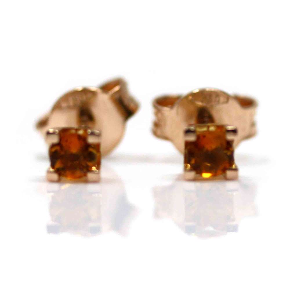 Rose Gold and Citrine Earrings
