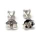 Clous d'oreilles Or Blanc 18 Kte. 0,40 CT