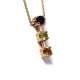 Chain And Pendant In 18K Rose Gold With Amathyst, Citrine and Peridot