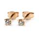Rose Gold and Brilliant Earrings 0.30Ct