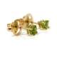 Yellow 18Kte Gold Diamonds 0,40CT and Peridot Earrings