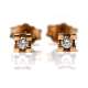 Rose Gold Earrings 18kl & Diamond 0,10Cts