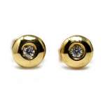 18kte Gelbgold Ohrringe mit Diamanten 0,10 CT