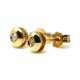 Yellow Gold Earrings 18kl & Diamond 0.10 Ct