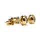 Yellow Gold Earrings 18kl & Diamond 0.15 Ct