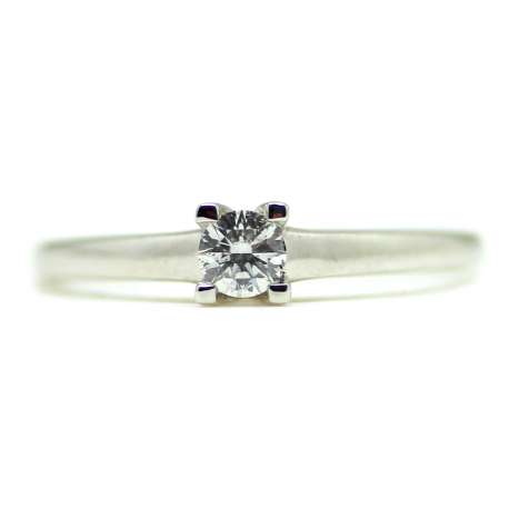 Engagement Ring White Gold 18Kl 0,15 Cts