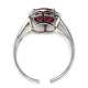 White Gold 18kl Ring mit Rubinen Synthetic