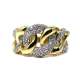 18Kte Yellow Gold Ring with Zircons