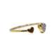 18Kte Yellow Gold Ring with Zircons