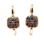 18Kte Rose Gold earrings with Zircons