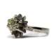 18Kte White Gold Ring with Zircons