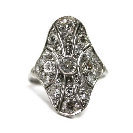 Vintage Ring 0,75 ct Platin & Diamant