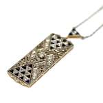 Vintage Sapphire Diamond Chain & Pendant
