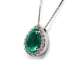 Emerald Chain and Pendant 0.75 Ct 18Kt