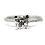 Anillo Oro Blanco 18kt Diamante 0,67 Ct