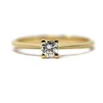 Anillo Oro Amarillo 18Kt & Diamante 0,22 Ct