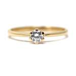 Anillo Oro Amarillo 18Kt & Diamante 0,22 Ct