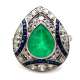 Platinum Emerald Ring