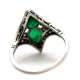 Platinum Emerald Ring