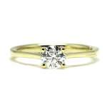 Bague de fiançailles or jaune 0,50 Ct