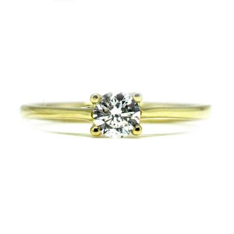 Engagement Ring Yellow Gold 0.40 Ct
