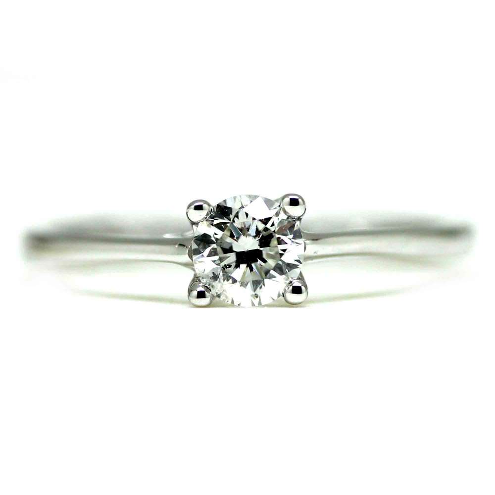 Engagement Ring White Gold 0.41 Ct