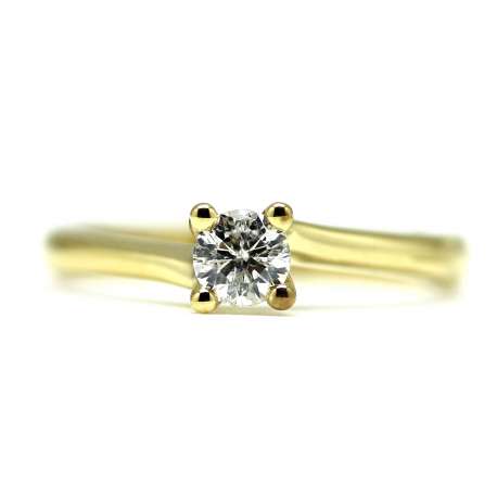 Engagement Ring Yellow Gold 0.30 Ct