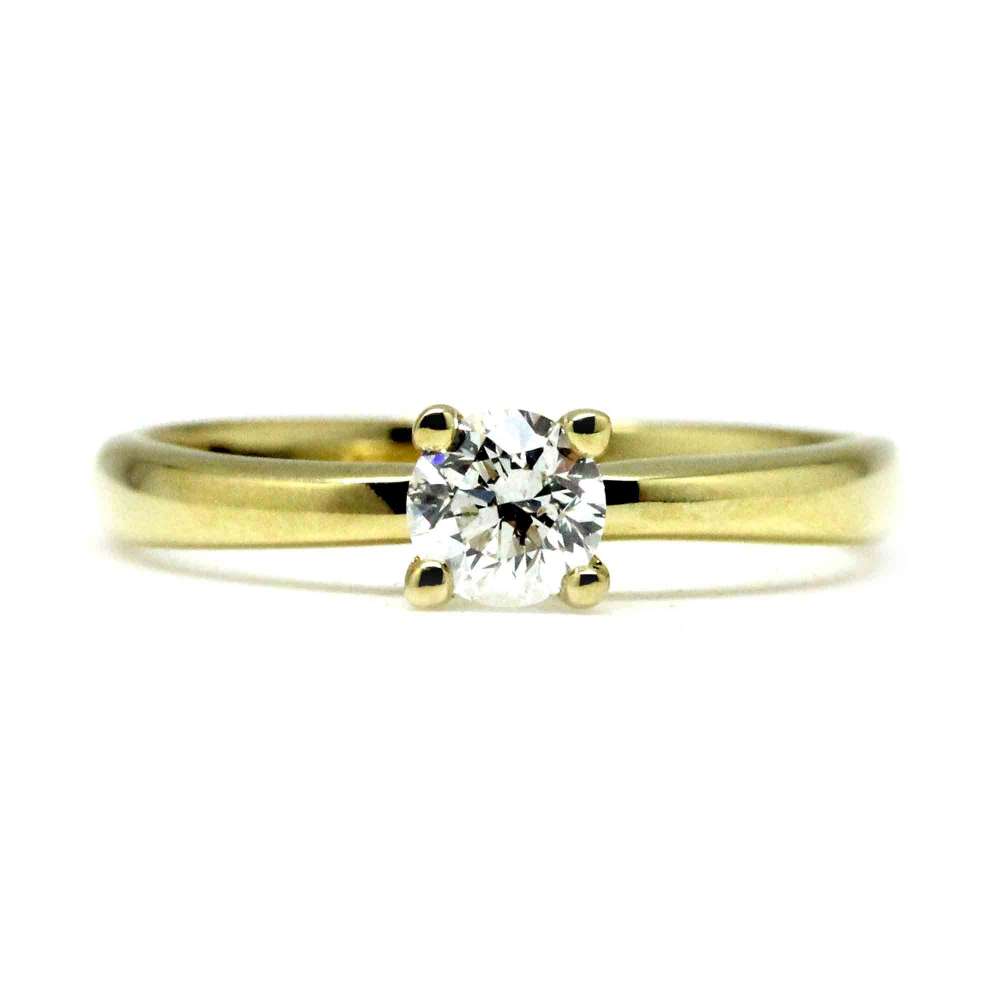 Engagement Ring Yellow Gold 0.35 Ct