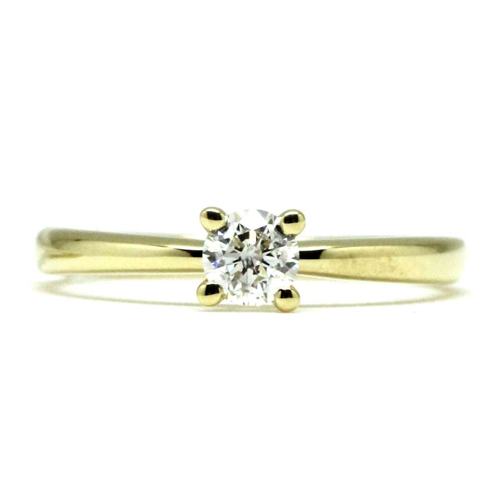 Engagement Ring Yellow Gold 0.31 Ct