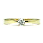 Engagement Ring Yellow Gold 0.21 Ct