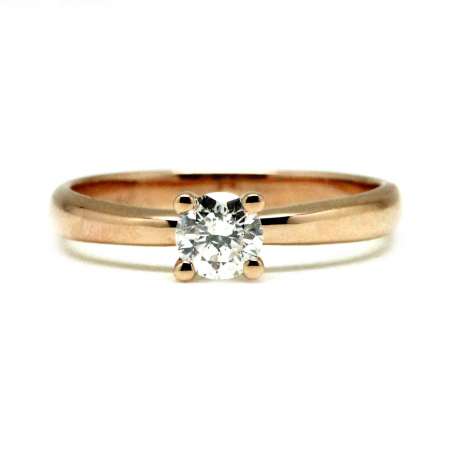 Engagement Ring Rose Gold 0.50 Ct