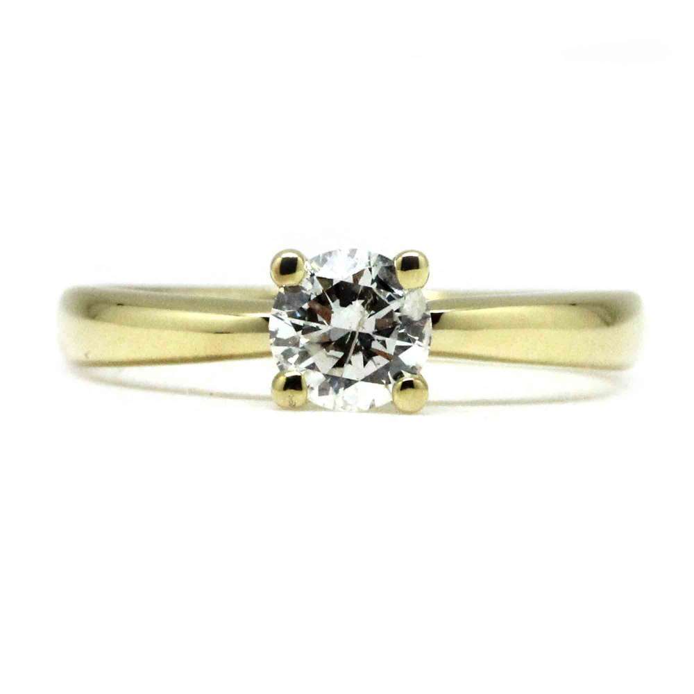 Engagement Ring Yellow Gold 0.52 Ct